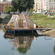 The Jellyfish Barge in the Milan harbor.